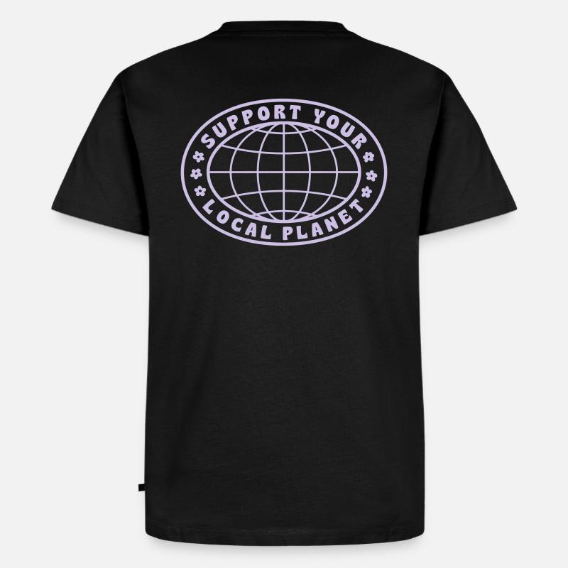 SUPPORT YOUR LOCAL PLANET - Männer Premium Bio T-Shirt - Schwarz