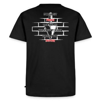 Maurer Handwerker - Männer Premium Bio T-Shirt - Schwarz - Hinten - Nico (187cm)