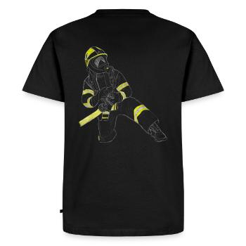 Firefighter - Water march! - Men's Premium Organic T-Shirt - black - Back - Nico (187cm)