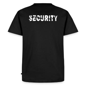 Sécurité - T-shirt Premium bio Homme - noir - Dos - Nico (187cm)