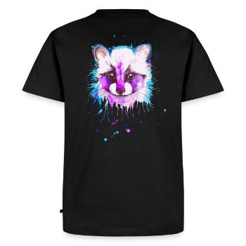 raton laveur - T-shirt Premium bio Homme - noir - Dos - Nico (187cm)