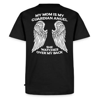 Birth son daughter mom angel guardian angel wings - Men's Premium Organic T-Shirt - black - Back - Nico (187cm)