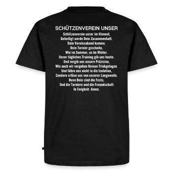 Schützenverein Our sport shooting marksman - Men's Premium Organic T-Shirt - black - Back - Nico (187cm)