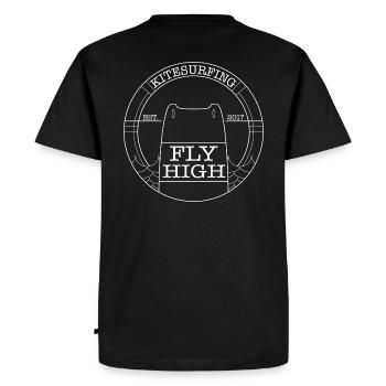 Kitesurf Fly High Kiteboard blanc - T-shirt Premium bio Homme - noir - Dos - Nico (187cm)