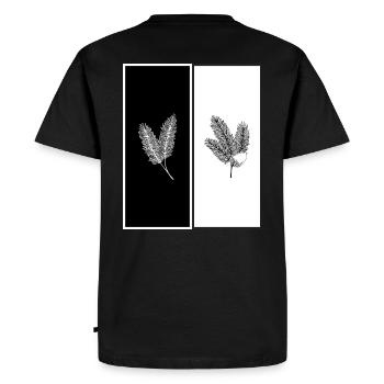 Pine Branch - Männer Premium Bio T-Shirt - Schwarz - Hinten - Nico (187cm)
