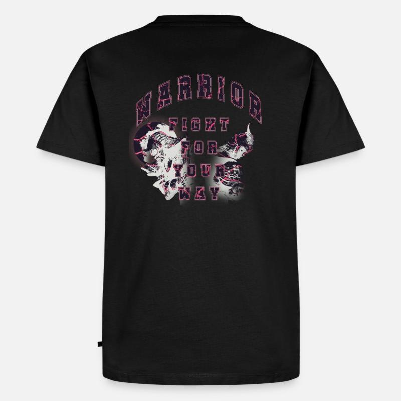 Warrior - Männer Premium Bio T-Shirt - Schwarz
