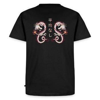 Dragon japonais E-Girl Vaporwave E-Boy pastel - T-shirt Premium bio Homme - noir - Dos - Nico (187cm)
