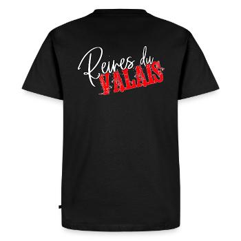 Vache d'hérens, eringer ,Reines du Valais - T-shirt Premium bio Homme - noir - Dos - Nico (187cm)