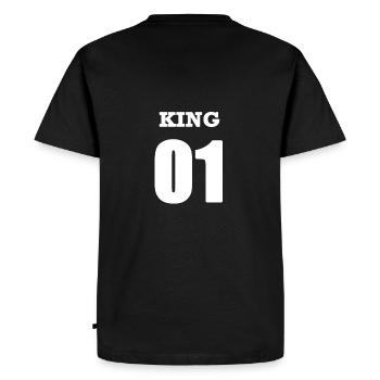 T-shirts partenaires King et Queen - King Shirt - T-shirt Premium bio Homme - noir - Dos - Nico (187cm)