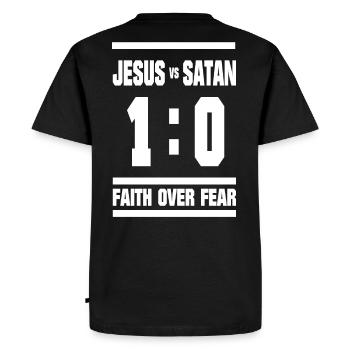 Jésus - Jésus Christ - Équipe Jésus - Dieu - T-shirt Premium bio Homme - noir - Dos - Nico (187cm)