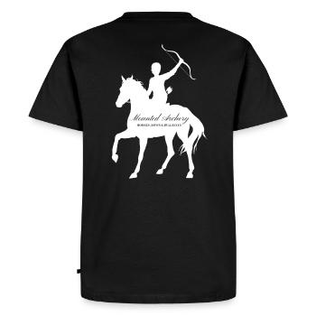 Archer monté sur Bullseye wh - T-shirt Premium bio Homme - noir - Dos - Nico (187cm)