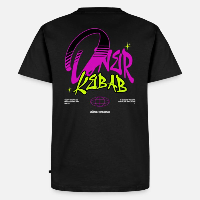 Döner Kebab Design - Männer Premium Bio T-Shirt - Schwarz