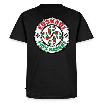 euskadi pays basque 05 - T-shirt Premium bio Homme - noir - Dos - Nico (187cm)