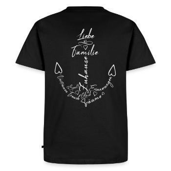Famille Anker La famille est la plus importante au monde. - T-shirt Premium bio Homme - noir - Dos - Nico (187cm)