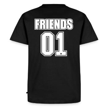 Meilleurs amis pour toujours / amis cadeau 2 - T-shirt Premium bio Homme - noir - Dos - Nico (187cm)
