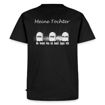 Père et fille inséparables - T-shirt Premium bio Homme - noir - Dos - Nico (187cm)