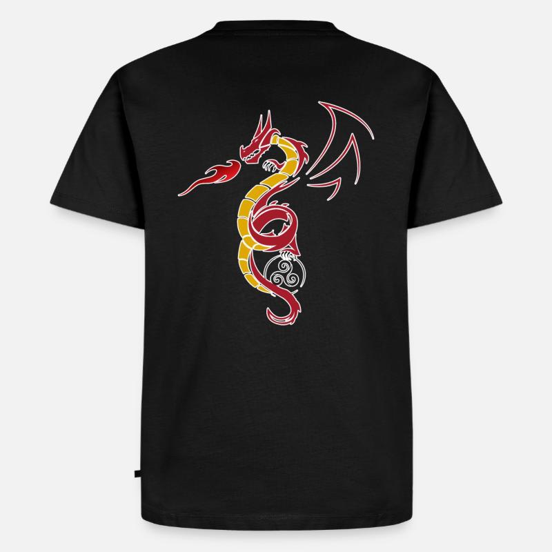 Stammes-Drache - Männer Premium Bio T-Shirt - Schwarz