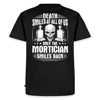Undertaker Gravedigger Mortician Mortician - Men's Premium Organic T-Shirt - black - Back - Nico (187cm)