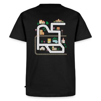 Tapis de jeu Tapis City Father Massage du dos - T-shirt Premium bio Homme - noir - Dos - Nico (187cm)