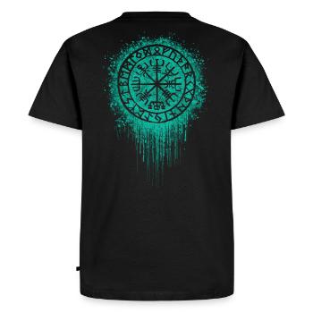 Symbole Viking - Runes - Mystic - Magie - T-shirt Premium bio Homme - noir - Dos - Nico (187cm)