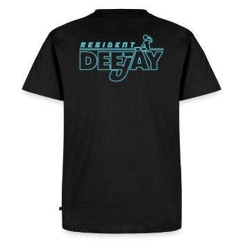 DJ RESIDENT - Men's Premium Organic T-Shirt - black - Back - Nico (187cm)
