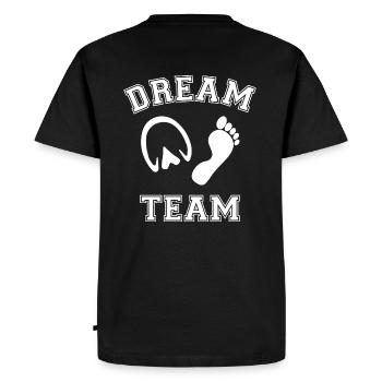 Horse Horses Gift Hoof Hoofprint Team Riding - Men's Premium Organic T-Shirt - black - Back - Nico (187cm)