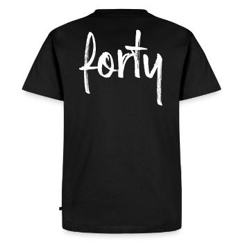 40 forty 40e anniversaire cadeau nombre 40 - T-shirt Premium bio Homme - noir - Dos - Nico (187cm)