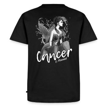 Siren Cancer Astrology - Cancer Mermaid Zodiac - Men's Premium Organic T-Shirt - black - Back - Nico (187cm)