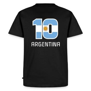 Argentine 2018 Football National Team Fan 10 Cadeau - T-shirt Premium bio Homme - noir - Dos - Nico (187cm)