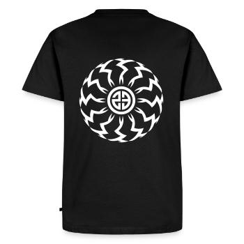 Tekno 23 Spiral - T-shirt Premium bio Homme - noir - Dos - Nico (187cm)