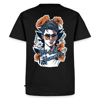 My best summer - Men's Premium Organic T-Shirt - black - Back - Nico (187cm)