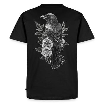 Raven - Men's Premium Organic T-Shirt - black - Back - Nico (187cm)