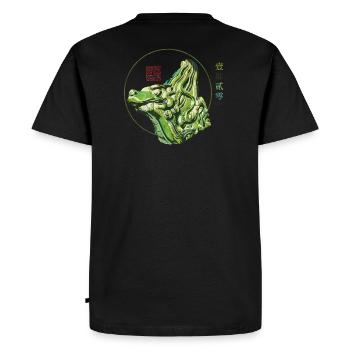 Chinesisch_Architektur_Himmelstempel_Wenshou 1420 - T-shirt Premium bio Homme - noir - Dos - Nico (187cm)