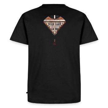 Tour Germany_Hanover_Architecture_Ink - T-shirt Premium bio Homme - noir - Dos - Nico (187cm)