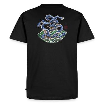 Chinesisch_Drache_Verbotenen Stadt_Conglong1773 - Men's Premium Organic T-Shirt - black - Back - Nico (187cm)