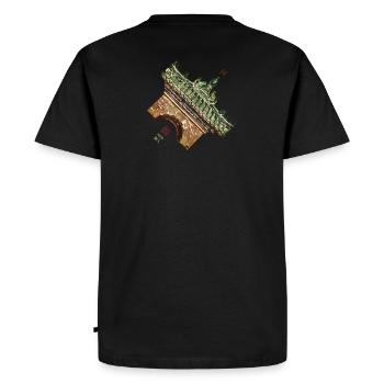 Chinesisch_Architektur_Himmelstempel_Tongren1420 - T-shirt Premium bio Homme - noir - Dos - Nico (187cm)