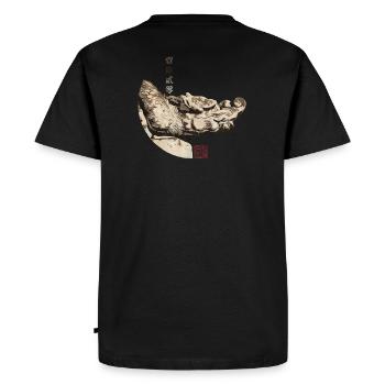 Dragon Chinois en Himmelstempel_Chi 1420 - T-shirt Premium bio Homme - noir - Dos - Nico (187cm)
