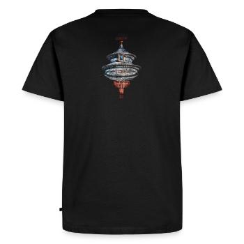 Chinesisch_Architektur in the Himmelstempel_Qinian - Men's Premium Organic T-Shirt - black - Back - Nico (187cm)
