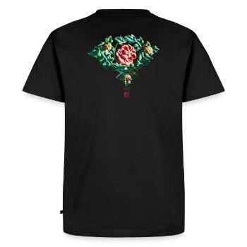 Chinesisch_Blumen_Verbotene Stadt_Pfingstrose1420 - T-shirt Premium bio Homme - noir - Dos - Nico (187cm)