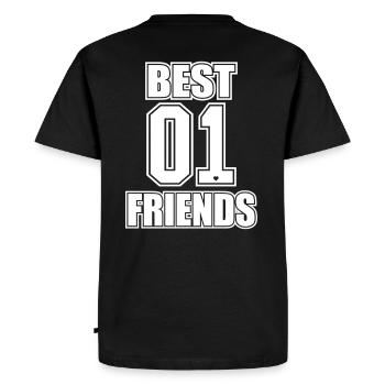 Meilleurs amis Meilleurs amis Vous êtes mon numéro 1 - T-shirt Premium bio Homme - noir - Dos - Nico (187cm)