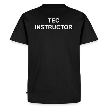 TEC INSTRUCTOR - Men's Premium Organic T-Shirt - black - Back - Nico (187cm)