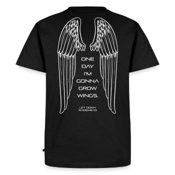 One day I'm gonna grow wings. - Men's Premium Organic T-Shirt - black - Back - Nico (187cm)