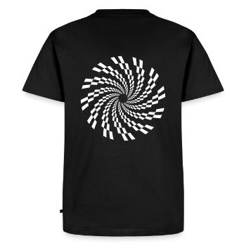 Tekno spirale 23 - T-shirt Premium bio Homme - noir - Dos - Nico (187cm)