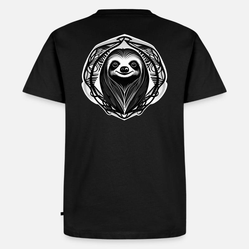 SLOTH - Männer Premium Bio T-Shirt - Schwarz
