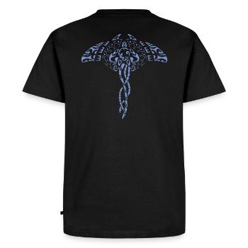 Maori raye les rayons de sagesse bleu - T-shirt Premium bio Homme - noir - Dos - Nico (187cm)