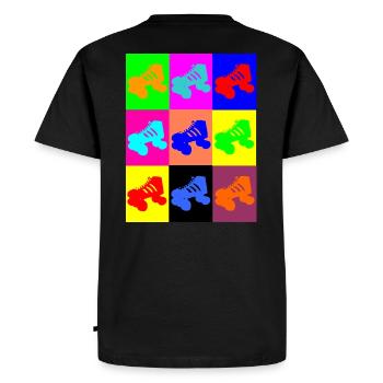 Roller coloré - T-shirt Premium bio Homme - noir - Dos - Nico (187cm)
