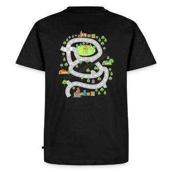 Chemise de tapis de jeu de voiture pour papa - T-shirt Premium bio Homme - noir - Dos - Nico (187cm)