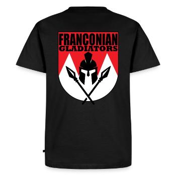 Frankonian Gladiators - Männer Premium Bio T-Shirt - Schwarz - Hinten - Nico (187cm)