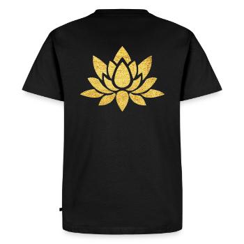 Fleur de lotus - T-shirt Premium bio Homme - noir - Dos - Nico (187cm)