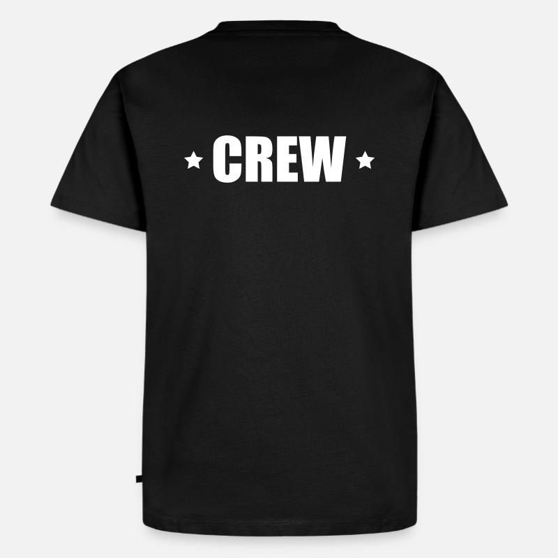 Crew mit Sterne - Männer Premium Bio T-Shirt - Schwarz